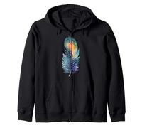 Southwest Native American Indian Paint Art Pluma Colorida Sudadera con Capucha