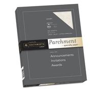 Southwork Products - southwork - Fine papel de pergamino, 24 lbs., 8 - 1/2 x 11, blanco, 100/Pack - se vende como 1 unidades - añade un ambiente Elegance a tus comunicaciones. - Ideal para premios, certificados, invitaciones y mucho más. - Sin Ácido de calidad. - láser, inyección de tinta y copiadora garantizada. - Marca de agua y fecha codificados.