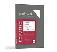 Southworth Papel 100% algodón, 21,5 x 27,9 cm, 35 libras, acabado Wove blanco, 100 hojas (RD18CF)
