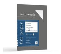 Southworth Papel de negocios de lino, blanco, 24 libras, 100 unidades (P554CK)