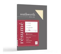 Southworth R14ICF - Papel de resume (100% algodón, 24 lb/90 g/m², acabado ondulado, 100 hojas), color marfil