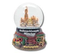 Souvenir 30074 - Bola de nieve con diseño de Mercado de Múnich Baviera