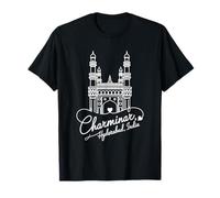 Souvenir artístico con forma de corazón exclusivo de Charminar, Hyderabad, India Camiseta