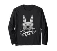 Souvenir artístico con forma de corazón exclusivo de Charminar, Hyderabad, India Manga Larga