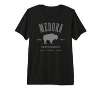 Souvenir con diseño de Bisonte de 1886 en Medora, Dakota del Norte Camiseta Premium