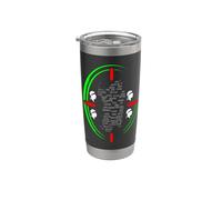 Souvenir de Cerdeña con quattro mori nel tricolore Italia Vaso térmico de acero inoxidable de doble pared