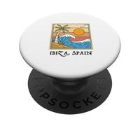 Souvenir De Ibiza España Horizonte Hombres Mujeres España Vacaciones PopSockets PopGrip Adhesivo