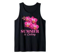 Souvenir de Playa con Flores Tropicales de orquídeas Summer is Calling Camiseta sin Mangas