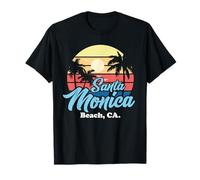 Souvenir de Surf Retro a la Playa de Santa Mónica, California Camiseta