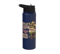 Souvenir de vacaciones de Cowboy Frog Western a Texas Trip 2026 Stainless Steel Insulated Water Bottle