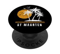 Souvenir de Vacaciones en el Caribe de la Isla de St Maarten PopSockets PopGrip Adhesivo