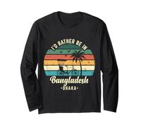 Souvenir de Viaje con Texto en inglés I'D Rather Be In Bangladesh Manga Larga