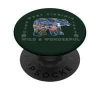 Souvenir de Wild Wonderful Wildlife Wildlife WV Mountains PopSockets PopGrip Adhesivo