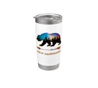 Souvenir del cielo nocturno del oso negro americano de New Hampshire, EE. UU. Vaso térmico de acero inoxidable de doble pared