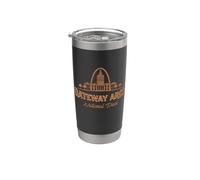 Souvenir del Parque Nacional Gateway Arch, San Luis, Missouri, EE. UU. Vaso térmico de acero inoxidable de doble pared