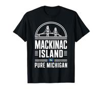 Souvenir del Puente Vintage de Mackinac Island Michigan Camiseta