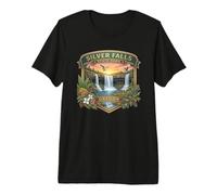 Souvenir del Sendero de Las Diez Cataratas del Parque Estatal Silver Falls de Oregón Camiseta Premium