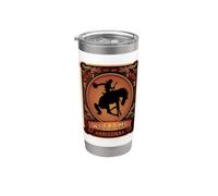 Souvenir del Viejo Oeste de Williams, Arizona, Estados Unidos, Cowboy Western Rodeo Vaso térmico de acero inoxidable de doble pared