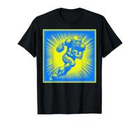 Souvenir Deportivo Touchdown de Mariscal de Campo de fútbol Americano Camiseta gráfica económica, Hombre, Negro, L