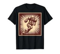 Souvenir Deportivo Touchdown de Mariscal de Campo de fútbol Americano Camiseta gráfica económica, Hombre, Negro, M