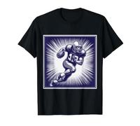 Souvenir Deportivo Touchdown de Mariscal de Campo de fútbol Americano Camiseta gráfica económica, Hombre, Negro, XL