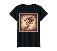 Souvenir Deportivo Touchdown de Mariscal de Campo de fútbol Americano Camiseta gráfica económica, Mujer, Negro, XS