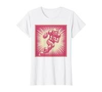 Souvenir Deportivo Touchdown de Mariscal de Campo de fútbol Americano Camiseta gráfica económica, Mujer, Blanco, M