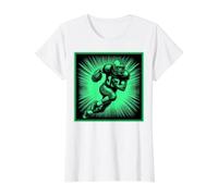 Souvenir Deportivo Touchdown de Mariscal de Campo de fútbol Americano Camiseta gráfica económica, Mujer, Blanco, XL