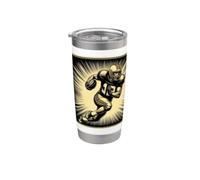 Souvenir deportivo Touchdown de mariscal de campo de fútbol americano Vaso térmico de acero inoxidable de doble pared