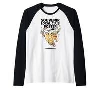 Souvenir Local Club Poster Ramen Nation Noodle Bowl Mascota Camiseta Manga Raglan