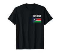 Souvenir patriótico de raíces Nacionales de la Bandera de SUDÁN del Sur Camiseta