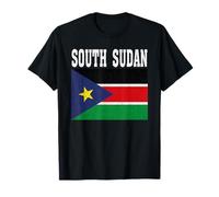Souvenir patriótico de raíces Nacionales de la Bandera de SUDÁN del Sur Camiseta