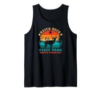 Souvenir Retro al Atardecer en el Parque Estatal Raven Rock de Carolina del Norte Camiseta sin Mangas