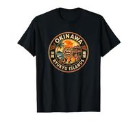 Souvenir Retro de Viaje a Las Islas Ryukyu del león Shisa de Okinawa Camiseta gráfica económica