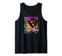 Souvenir Retro para surfistas al Atardecer de Seal Beach California Camiseta sin Mangas