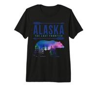Souvenir Vintage de Alaska The Last Frontier Bear Nature Camiseta Premium