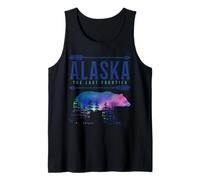 Souvenir Vintage de Alaska The Last Frontier Bear Nature Camiseta sin Mangas