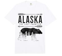Souvenir Vintage de Alaska The Last Frontier Bear Nature Comfort Colors Adult Heavyweight T-Shirt