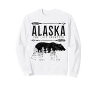 Souvenir Vintage de Alaska The Last Frontier Bear Nature Sudadera
