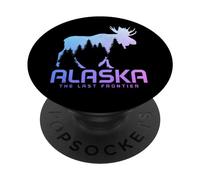 Souvenir Vintage de Alces de Alaska: La última Frontera PopSockets PopGrip Adhesivo