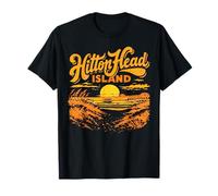 Souvenir Vintage de Hilton Head Island SC Beach Sunset Camiseta
