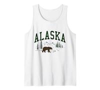 Souvenir Vintage de Oso Amante de la Naturaleza de Alaska The Last Frontier Camiseta sin Mangas