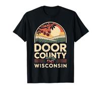 Souvenir Vintage de un huerto de cerezos de Door County Wisconsin Camiseta