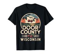 Souvenir Vintage de un huerto de cerezos de Door County Wisconsin Camiseta