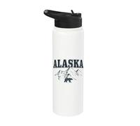 Souvenir vintage naturaleza de Alaska Bear Mountain Stainless Steel Insulated Water Bottle