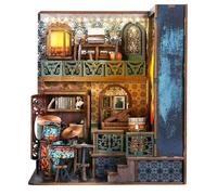 Souvik Book Nook Kit - Diorama en miniatura 3D de madera con luces LED, DIY Booknook Puzzle creativo para construir, decoración para librería, regalo perfecto para amantes de los libros (Music