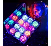 Souvik Glitter Maquillaje 12 Colores con 6 Delineadores Purpurina Cara y Cuerpo para Festival y Carnaval DIY Uñas y Cabello Set de Purpurina para Rostro y Ojos
