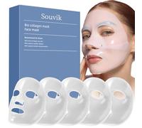 Souvik Mascarilla de Colágeno, Bio Collagen Deep Hydration Mask, Hidratante y Reafirmante, Reducción de Arrugas y Poros, para todo tipo de piel, fácil de llevar, uso diario o para viajes (39 g x 5 ea)