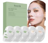 Souvik Mascarilla de Colágeno, Bio Collagen Deep Hydration Mask, Hidratante y Reafirmante, Reducción de Arrugas y Poros, para todo tipo de piel, fácil de llevar, uso diario o para viajes (39 g x 5 ea)