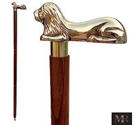 SouvNear caña - 94,5 cm bastón de madera con mango de latón